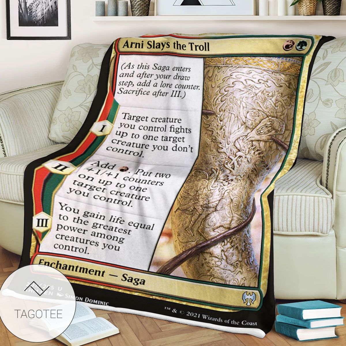 Khm 201 Arni Slays The Troll Mtg Game Magic The Gathering Blanket Khm 201 Arni Slays The Troll Mtg Game Magic The Gathering Blanket