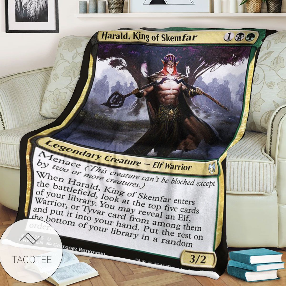 Khm 212 Harald King Of Skemfar Mtg Game Magic The Gathering Blanket Khm 212 Harald King Of Skemfar Mtg Game Magic The Gathering Blanket