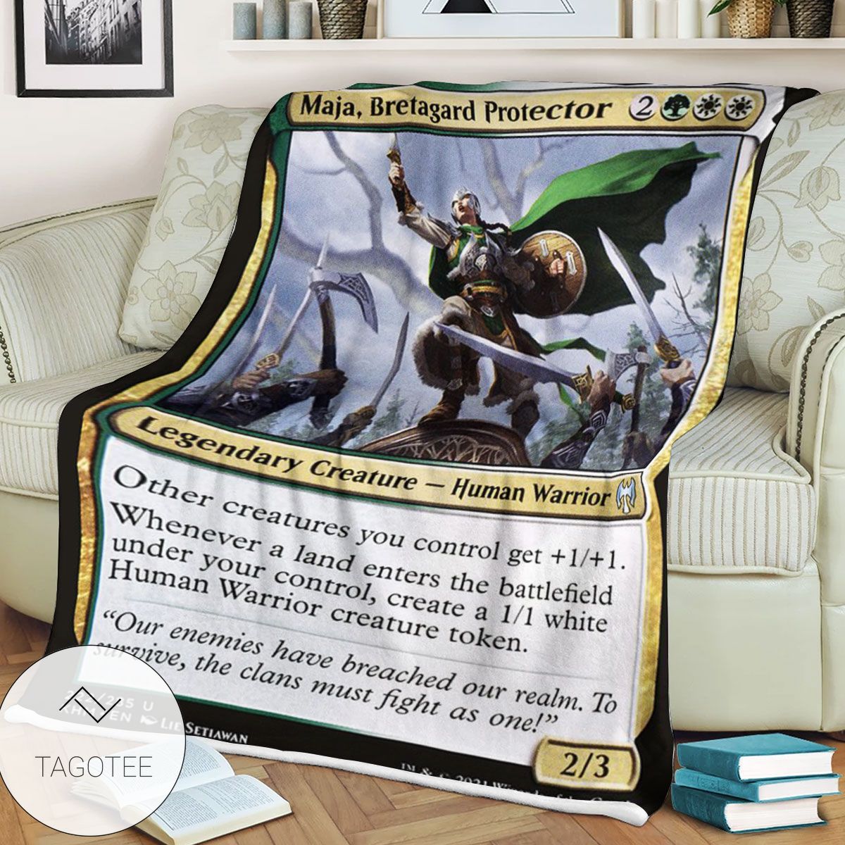 Khm 222 Maja Bretagard Protector Mtg Game Magic The Gathering Blanket Khm 222 Maja Bretagard Protector Mtg Game Magic The Gathering Blanket