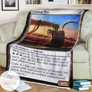Khm 236 Colossal Plow Mtg Game Magic The Gathering Blanket