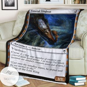 Khm 238 Funeral Longboat Mtg Game Magic The Gathering Blanket