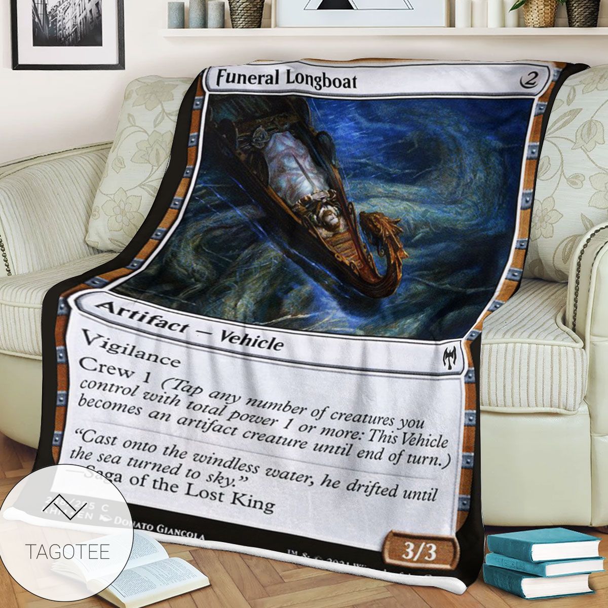 Khm 238 Funeral Longboat Mtg Game Magic The Gathering Blanket Khm 238 Funeral Longboat Mtg Game Magic The Gathering Blanket