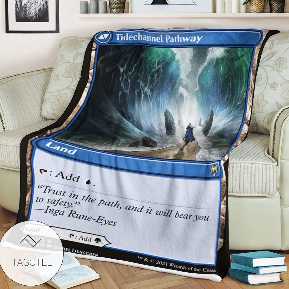 Khm 251 Tidechannel Pathway Mtg Game Magic The Gathering Blanket Khm 251 Tidechannel Pathway Mtg Game Magic The Gathering Blanket