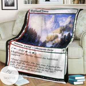 Khm 261 Highland Forest Mtg Game Magic The Gathering Blanket