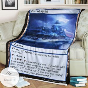 Khm 265 Port Of Karfell Mtg Game Magic The Gathering Blanket
