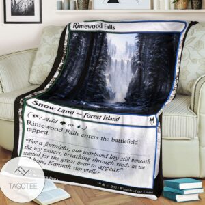 Khm 266 Rimewood Falls Mtg Game Magic The Gathering Blanket