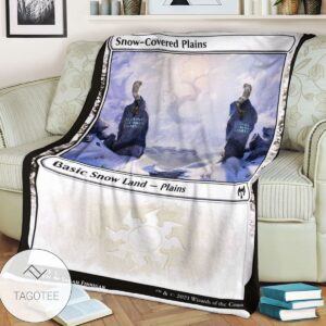 Khm 276 Snow Covered Plains Mtg Game Magic The Gathering Blanket