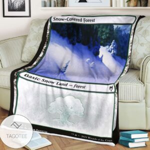 Khm 284 Snow Covered Forest Mtg Game Magic The Gathering Blanket