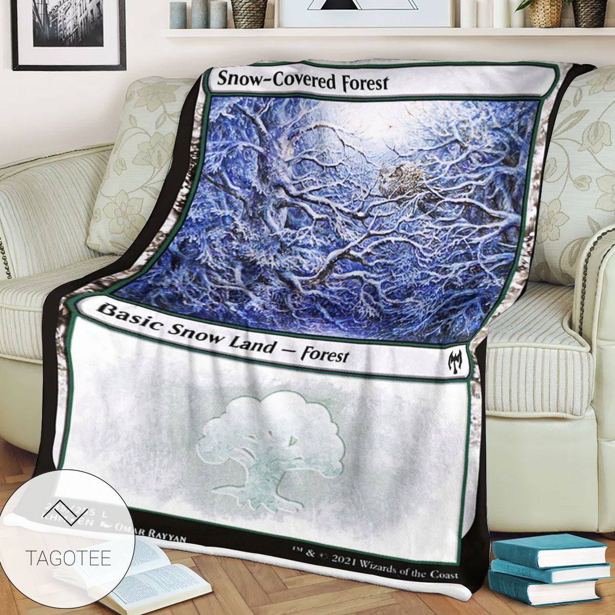 Khm 285 Snow Covered Forest Mtg Game Magic The Gathering Blanket Khm 285 Snow Covered Forest Mtg Game Magic The Gathering Blanket