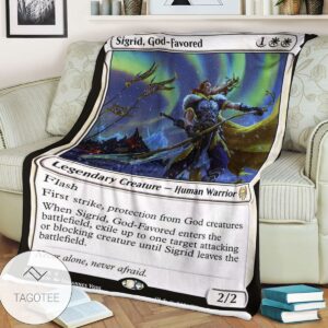 Khm 29 Sigrid God Favored Mtg Game Magic The Gathering Blanket