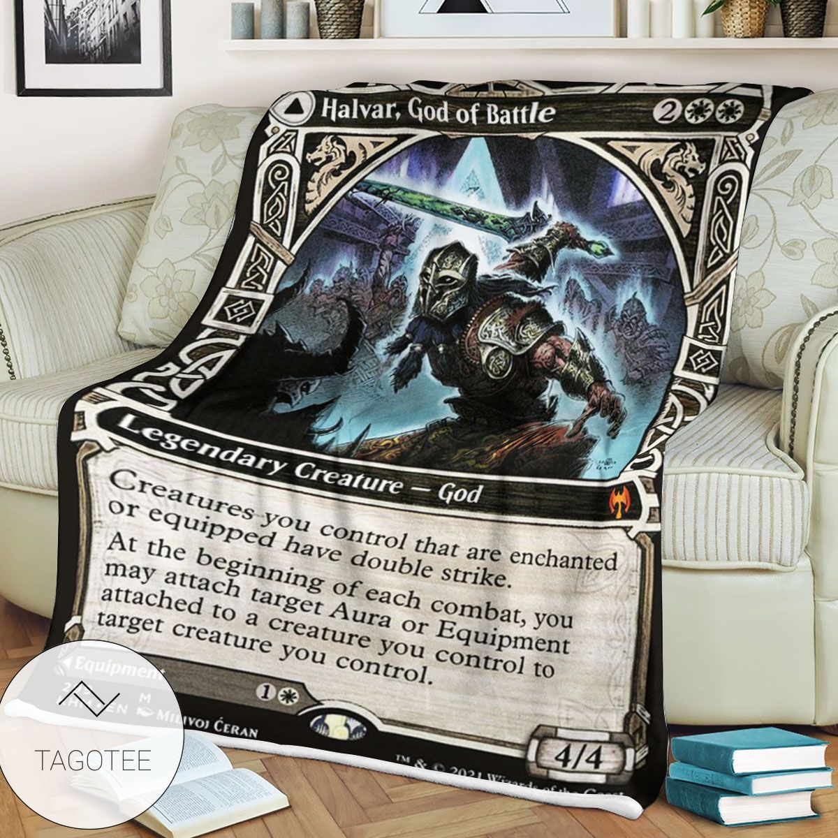 Khm 299 Halvar God Of Battle Mtg Game Magic The Gathering Blanket Khm 299 Halvar God Of Battle Mtg Game Magic The Gathering Blanket