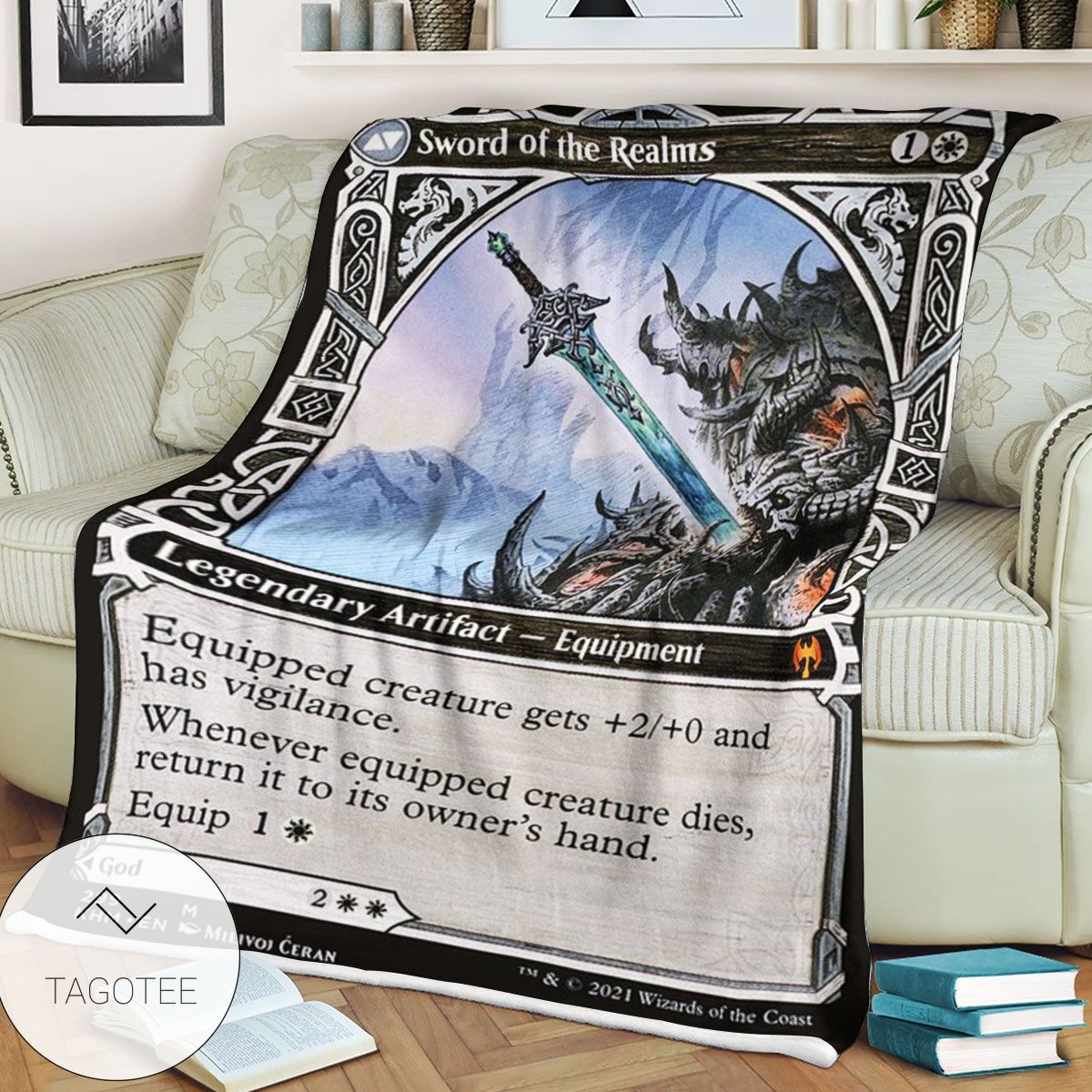Khm 299 Sword Of The Realms Mtg Game Magic The Gathering Blanket Khm 299 Sword Of The Realms Mtg Game Magic The Gathering Blanket