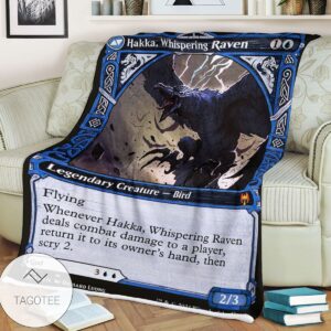 Khm 302 Hakka Whispering Raven Mtg Game Magic The Gathering Blanket