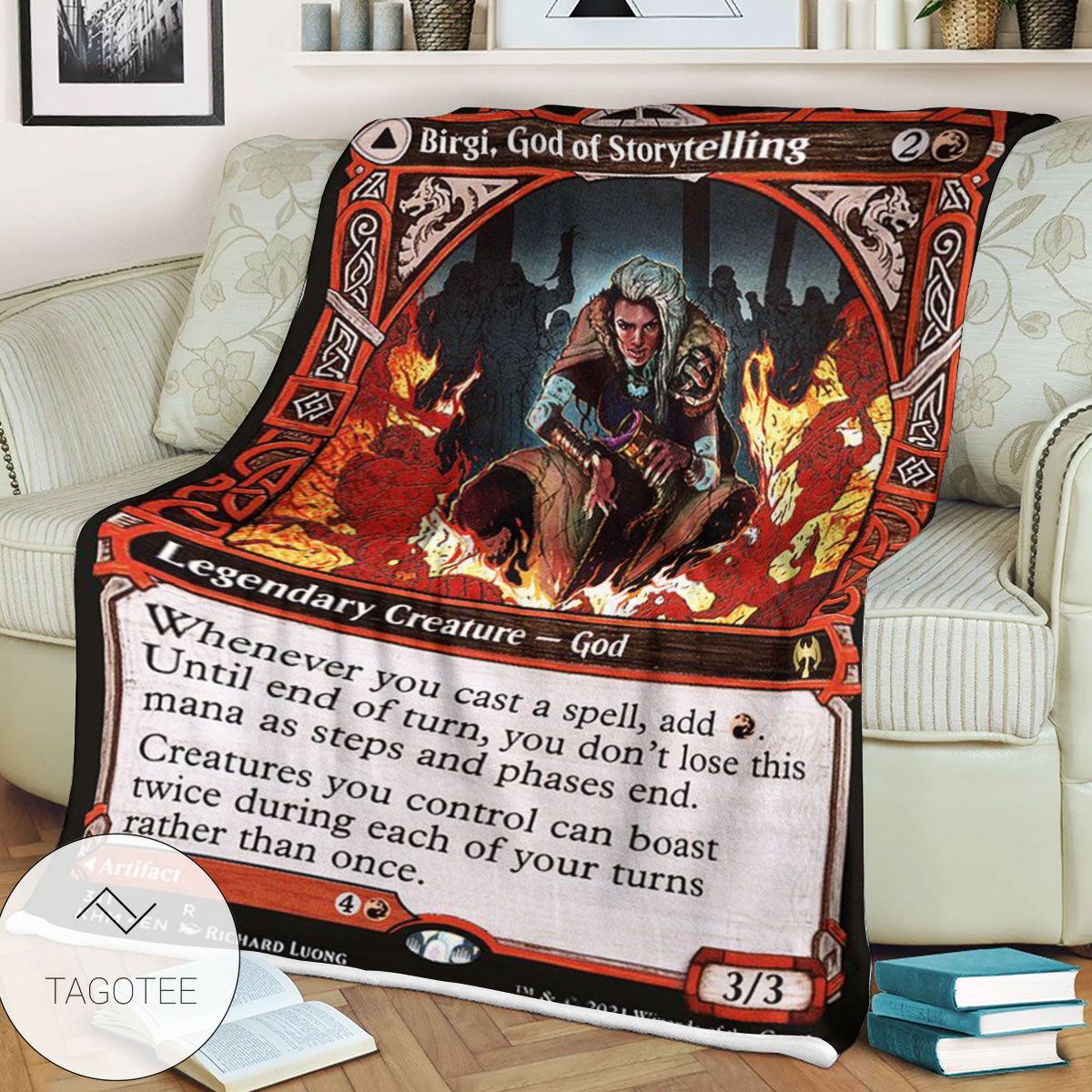 Khm 311 Birgi God Of Storytelling Mtg Game Magic The Gathering Blanket Khm 311 Birgi God Of Storytelling Mtg Game Magic The Gathering Blanket