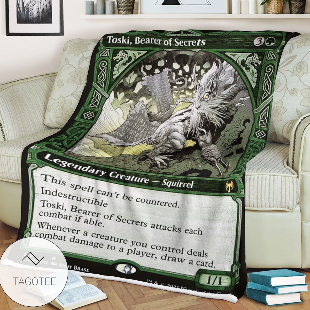 Khm 319 Toski Bearer Of Secrets Mtg Game Magic The Gathering Blanket Khm 319 Toski Bearer Of Secrets Mtg Game Magic The Gathering Blanket