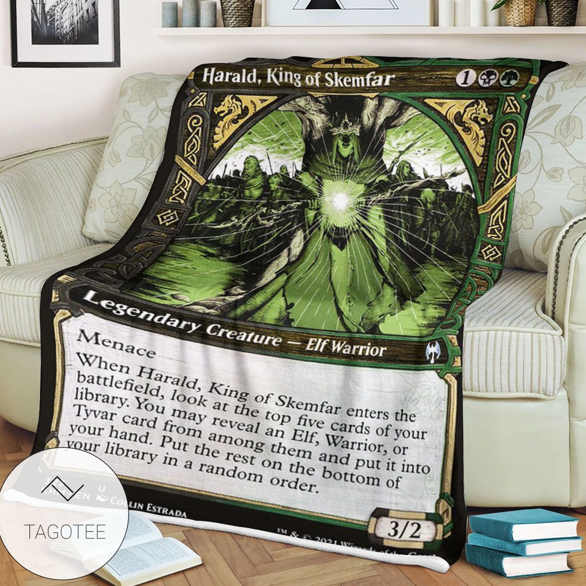 Khm 323 Harald King Of Skemfar Mtg Game Magic The Gathering Blanket Khm 323 Harald King Of Skemfar Mtg Game Magic The Gathering Blanket