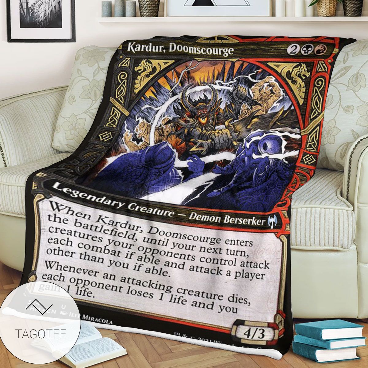 Khm 324 Kardur Doomscourge Mtg Game Magic The Gathering Blanket Khm 324 Kardur Doomscourge Mtg Game Magic The Gathering Blanket