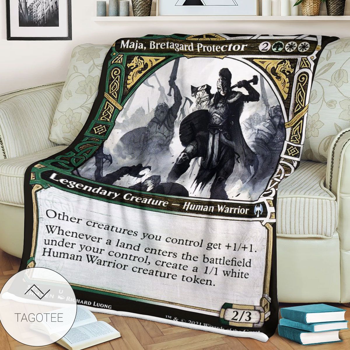 Khm 327 Maja Bretagard Protector Mtg Game Magic The Gathering Blanket Khm 327 Maja Bretagard Protector Mtg Game Magic The Gathering Blanket