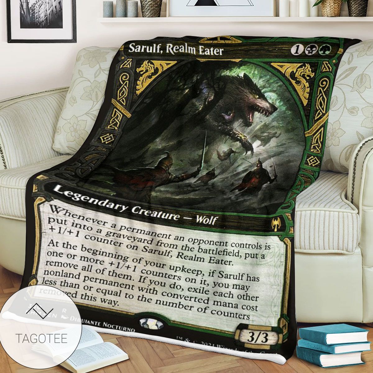 Khm 330 Sarulf Realm Eater Mtg Game Magic The Gathering Blanket Khm 330 Sarulf Realm Eater Mtg Game Magic The Gathering Blanket