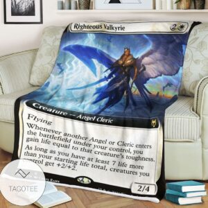 Khm 338 Righteous Valkyrie Mtg Game Magic The Gathering Blanket