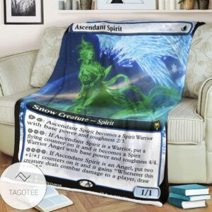 Khm 341 Ascendant Spirit Mtg Game Magic The Gathering Blanket