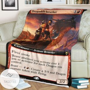 Khm 357 Dragonkin Berserker Mtg Game Magic The Gathering Blanket