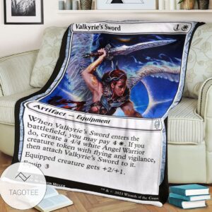 Khm 36 Valkyrie S Sword Mtg Game Magic The Gathering Blanket