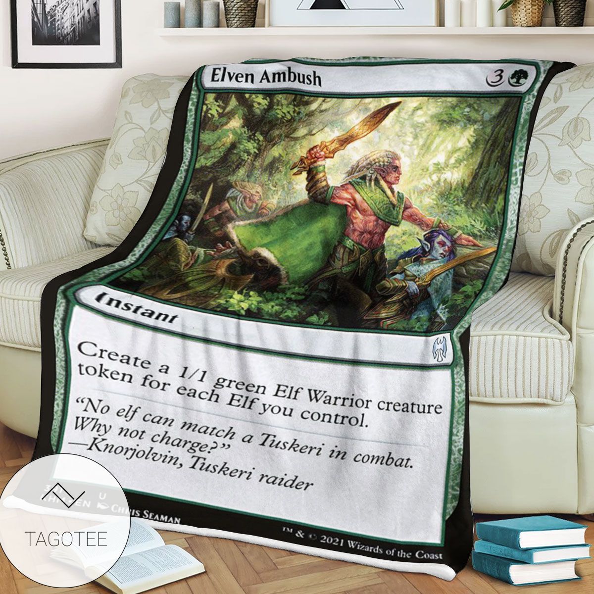 Khm 391 Elven Ambush Mtg Game Magic The Gathering Blanket Khm 391 Elven Ambush Mtg Game Magic The Gathering Blanket