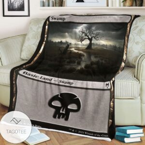 Khm 396 Swamp Mtg Game Magic The Gathering Blanket
