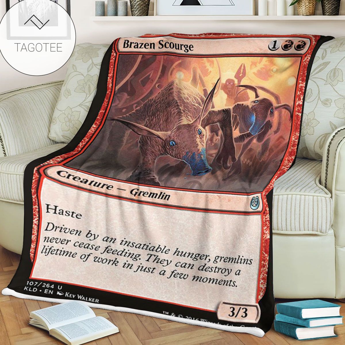 Kld 107 Brazen Scourge Game Mtg Magic The Gathering Fleece Blanket Kld 107 Brazen Scourge Game Mtg Magic The Gathering Fleece Blanket