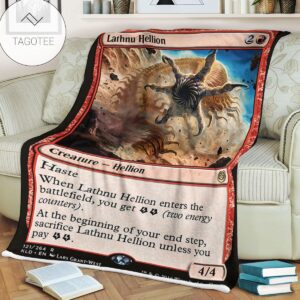 Kld 121 Lathnu Hellion Game Mtg Magic The Gathering Fleece Blanket