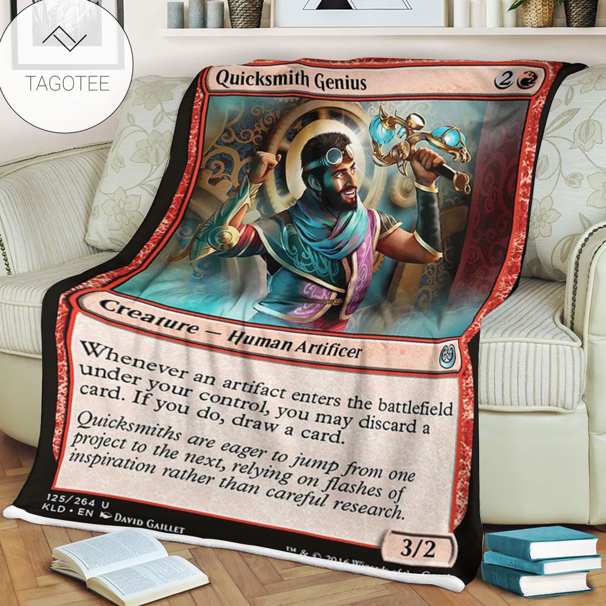 Kld 125 Quicksmith Genius Game Mtg Magic The Gathering Fleece Blanket Kld 125 Quicksmith Genius Game Mtg Magic The Gathering Fleece Blanket