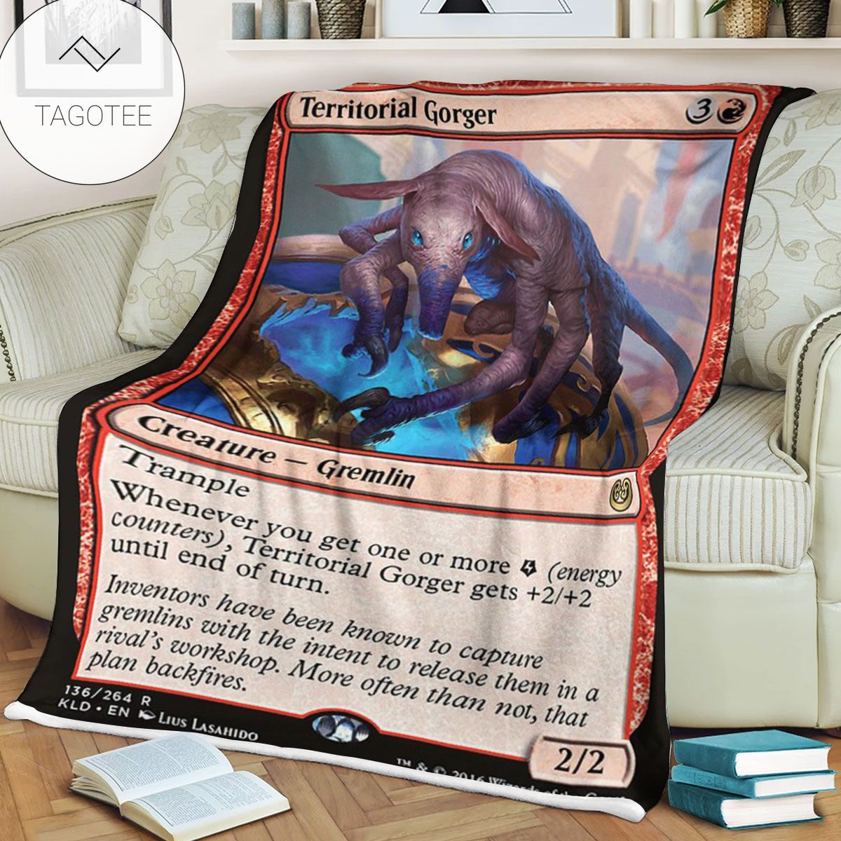 Kld 136 Territorial Gorger Game Mtg Magic The Gathering Fleece Blanket Kld 136 Territorial Gorger Game Mtg Magic The Gathering Fleece Blanket