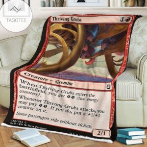 Kld 138 Thriving Grubs Game Mtg Magic The Gathering Fleece Blanket