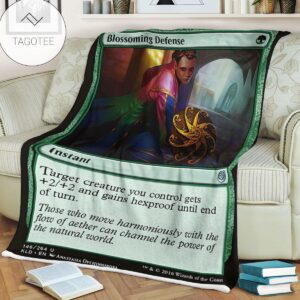 Kld 146 Blossoming Defense Game Mtg Magic The Gathering Fleece Blanket