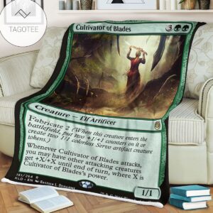 Kld 151 Cultivator Of Blades Game Mtg Magic The Gathering Fleece Blanket