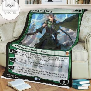 Kld 163 Nissa Vital Force Game Mtg Magic The Gathering Fleece Blanket