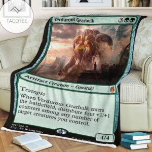 Kld 172 Verdurous Gearhulk Game Mtg Magic The Gathering Fleece Blanket