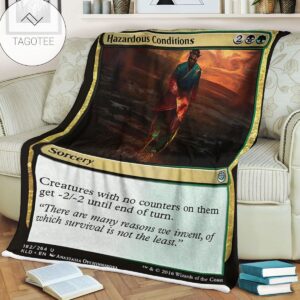 Kld 182 Hazardous Conditions Game Mtg Magic The Gathering Fleece Blanket