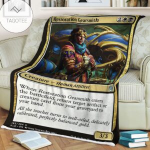 Kld 185 Restoration Gearsmith Game Mtg Magic The Gathering Fleece Blanket