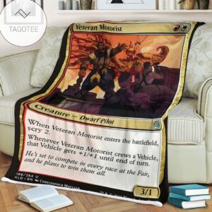Kld 188 Veteran Motorist Game Mtg Magic The Gathering Fleece Blanket