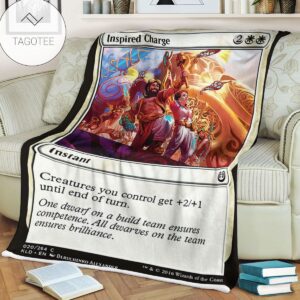Kld 20 Inspired Charge Game Mtg Magic The Gathering Fleece Blanket