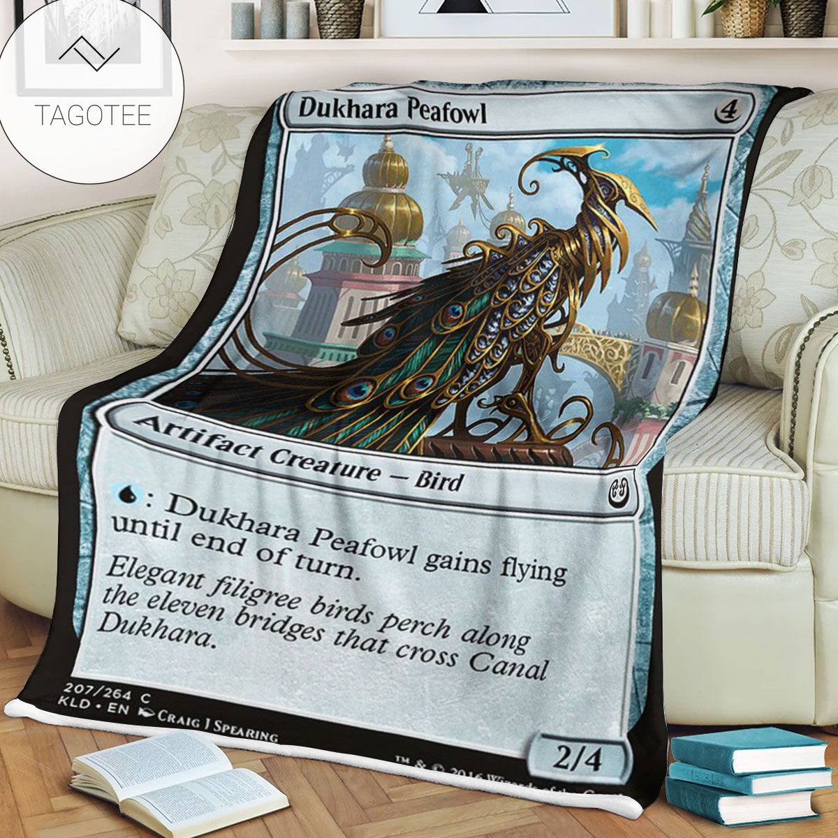 Kld 207 Dukhara Peafowl Game Mtg Magic The Gathering Fleece Blanket Kld 207 Dukhara Peafowl Game Mtg Magic The Gathering Fleece Blanket