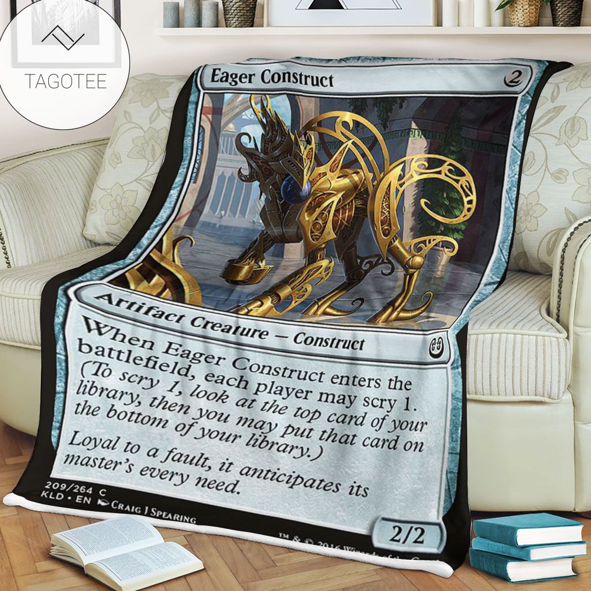 Kld 209 Eager Construct Game Mtg Magic The Gathering Fleece Blanket Kld 209 Eager Construct Game Mtg Magic The Gathering Fleece Blanket