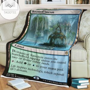 Kld 244 Botanical Sanctum Game Mtg Magic The Gathering Fleece Blanket
