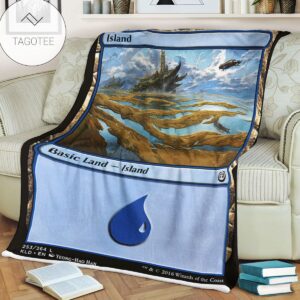 Kld 253 Island Game Mtg Magic The Gathering Fleece Blanket