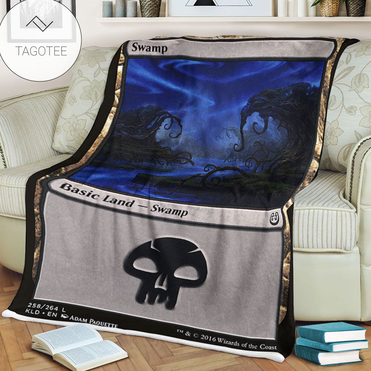 Kld 258 Swamp Game Mtg Magic The Gathering Fleece Blanket Kld 258 Swamp Game Mtg Magic The Gathering Fleece Blanket