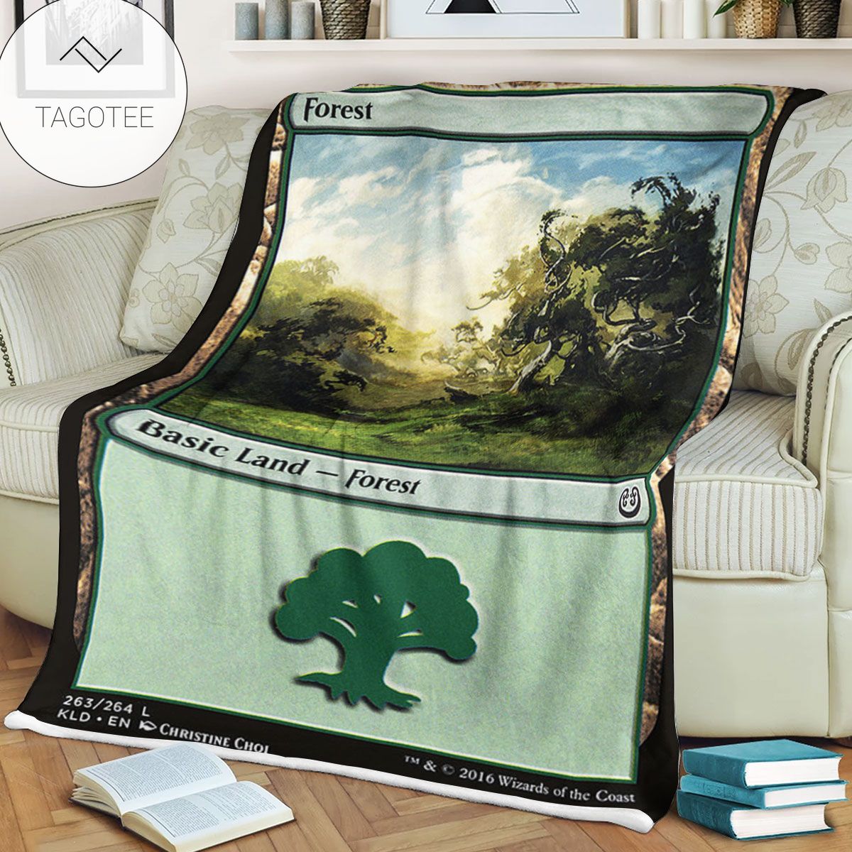 Kld 263 Forest Game Mtg Magic The Gathering Fleece Blanket Kld 263 Forest Game Mtg Magic The Gathering Fleece Blanket