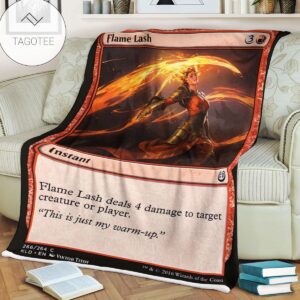 Kld 266 Flame Lash Game Mtg Magic The Gathering Fleece Blanket