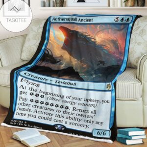 Kld 39 Aethersquall Ancient Game Mtg Magic The Gathering Fleece Blanket